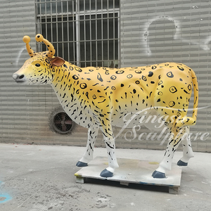 Sculpture d'animal de grande taille sur mesure de style occidental, statue de vache des Highlands grandeur nature pour l'extérieur, <span class=keywords><strong>à</strong></span> <span class=keywords><strong>vendre</strong></span> - Product Image 2