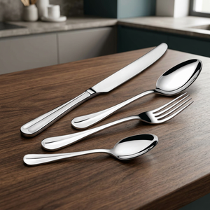 4 piezas de cubiertos Florence Silver Color Cuchara Tenedor Cuchillo y cuchara para bebé Acero inoxidable a precio mayorista - Product Image 4