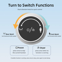 Bidet intelligent moderne en forme de U à économie d'énergie avec buse autonettoyante, design rétractable, télécommande, en plastique, pour acheteurs en gros OEM