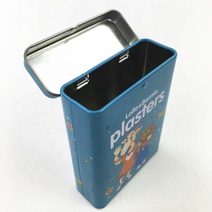 Boîte de premiers secours d'urgence en métal avec charnière, étui de rangement portable <span class=keywords><strong>pour</strong></span> pansements et pansements adhésifs - Product Image 1