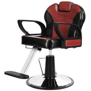 Chaise de coiffure HZ8750R noire et rouge, réglable en hauteur, mobilier de salon commercial - Product Image 1