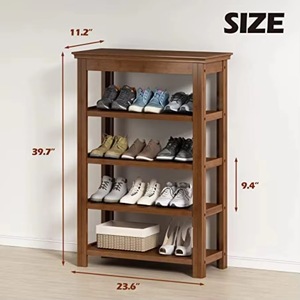 Bamboo <b>shoe</b> cabinet for entryway, freestanding <b>shoe</b> cabinet, narrow <b>shoe</b> cabinet, <b>storage</b> rack for small apartments, - Product Image 2
