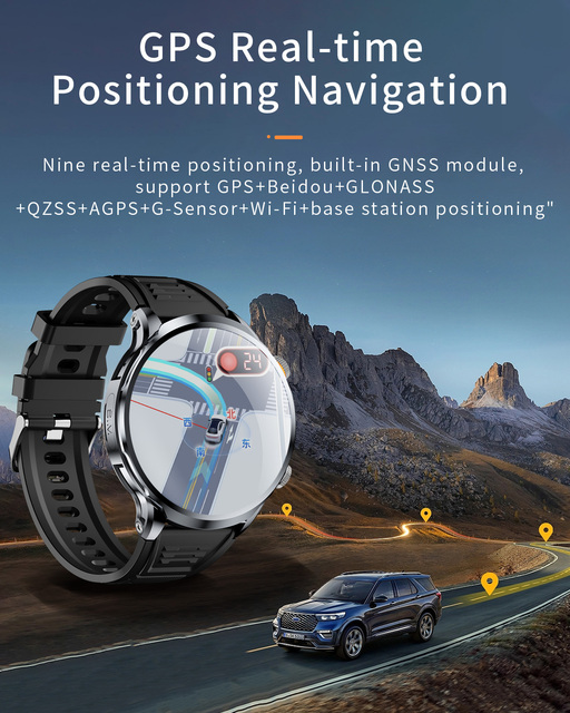 High Quality Unisex 4G Smart Watch GPS Navigation IP67 Multi-language Android OS Video Sim Call IPS Touch Screen Display