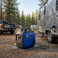 En plein air, camping, camping-car. Générateur d'essence portable intelligent à haute efficacité de 2000 W, faible bruit, 12 V/24 V, mini, pour véhicules.