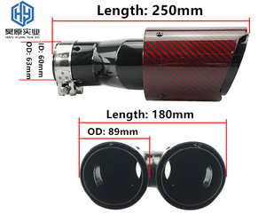 Tailpipe อุปกรณ์ตัดเสียงรบกวนด้านหลัง,อุปกรณ์ตัดเสียงรบกวนทำจากสเตนเลสสตีลใช้งานได้อเนกประสงค์ - Product Image 2
