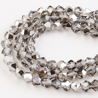 Perles en cristal facetté pour la fabrication de bijoux, perles en verre, décoration DIY, accessoires pour colliers, couleurs de placage disponibles