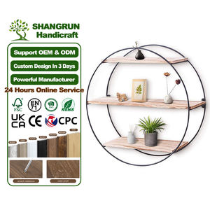 Estante Flotante de Pared Antiguo, Estantes Decorativos de Madera para Macetas, para Spa de Belleza o Salón de Belleza, Tienda Minorista - Product Image 1