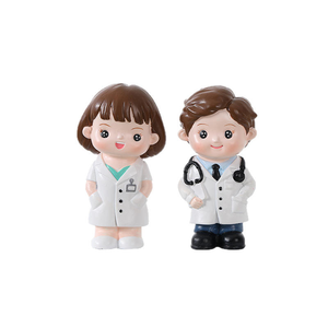 Cute Doctor's Day <b>Gift</b> Doctor Figurine Ornament White Coated <b>Angel</b> Birthday Cake Baking Decoration Crafts - Product Image 3