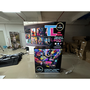 Mesa de exhibición SEG de paso portátil de 8 pies, estructura de aluminio con logotipo personalizado, escaparate luminoso LED sin marco, Mostrador de ferias comerciales, tensión - Product Image 4