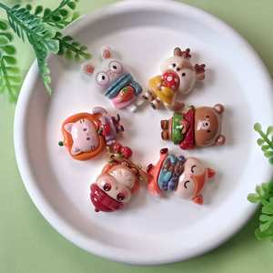 Kawaii Cartoon Animals Flatback Resin <strong>Figurines</strong> 100Pcs Lovely Fox Bear Rabbit <strong>Cat</strong> Slime Charms for Hair Clips Phone Case DIY - Product Image 5