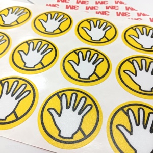 Tùy Chỉnh PVC An Toàn Cảnh Báo Nhãn Màn Hình In Nguy Hiểm Trở Lại Dính Nhựa Đóng Gói Nhãn - Product Image 2