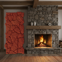 Panneaux muraux en pierre de rivière PU de qualité supérieure, texture de galets naturels 3D, imperméables, ignifuges, légers, pour façade extérieure et intérieur