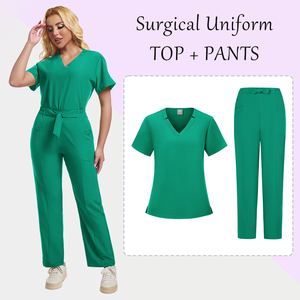 Uniformes DE TRABAJO PARA Club de mascotas, uniforme de Spa, laboratorio, salón de belleza, ropa de trabajo, Tops de impresión, monos de enfermera, esteticista, conjuntos de uniformes médicos - Product Image 1