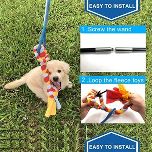 Dayanıklı açık interaktif naylon kauçuk Teaser değnek polar halat Tether cazibesi köpeğin römorkör-of-War Chase flört kutup spor köpek oyuncak - Product Image 2