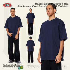 T-shirt décontracté ample en pur coton à manches courtes, poids lourd 345g, nouvelle tendance 2026, pour hommes et femmes - Product Image 4