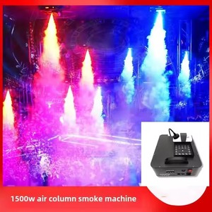 Machine à fumée électrique verticale en métal avec LED 1500W, pulvérisation ascendante, télécommande DMX512 et lumière RGB - Product Image 3