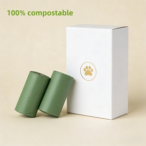 OK <b>Compost</b> PLA Dog Poop <b>Bags</b> 100% Biodegradable & Compostable Premium Quality Non Toxic Pet Waste <b>Bags</b> - Product Image 1