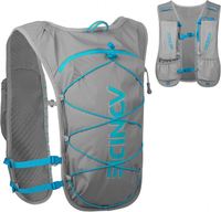Échantillon gratuit : Gilet d'hydratation réfléchissant pour la course à pied avec support de téléphone et bouteille d'hydratation de 500 ml, sac de poitrine respirant pour homme