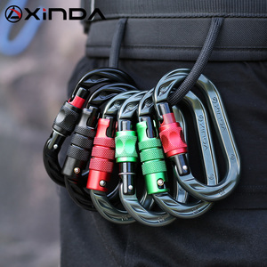 Xinda 24KN 7075 Nhôm hình bầu dục Carabiner mới đến CE uiaa chứng nhận tự động khóa cho leo núi - Product Image 2