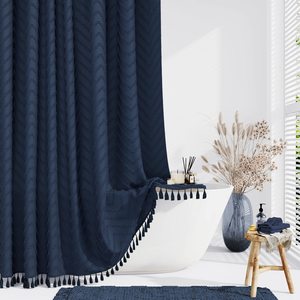 Boho Ferme <span class=keywords><strong>Rideau</strong></span> <span class=keywords><strong>De</strong></span> <span class=keywords><strong>Douche</strong></span> <span class=keywords><strong>Vert</strong></span> <span class=keywords><strong>Sauge</strong></span> Tissu Tufté Chevron Rayé Texturé Gland Rideaux <span class=keywords><strong>De</strong></span> <span class=keywords><strong>Douche</strong></span> pour Salle <span class=keywords><strong>De</strong></span> Bains - Product Image 4