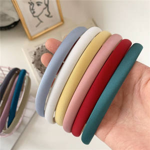 عصابة شعر ساتان بسيطة من YJL عصابة رأس عصرية بألوان الحلوى للشعر النحيل حلقات شعر نسائية عصابة رأس مانعة للانزلاق - Product Image 3