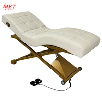 Meientai Lit de beauté électrique incurvé en métal pour cils et soins du visage, ensemble pour hôtel, salle de sport, salle de bain, réglable, haute qualité