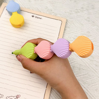 Surligneurs créatifs en forme de coquille, vente en gros, stylos marqueurs pour étudiants et enfants, style mignon