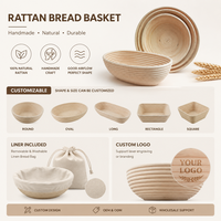 Indonesische natuurlijke rieten broodmand, geweven opbergmand, premium AAA rotan bakkerijbenodigdheden, decoratieve tafelorganizer, OEM