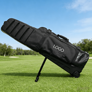 กระเป๋ากอล์ฟแบบพับได้ 4 ล้อ รุ่นใหม่ สำหรับเดินทางทางอากาศ พร้อมขาตั้งพับในตัวและผ้าคลุมกันน้ำ กล่องใส่ไม้กอล์ฟสำหรับเดินทาง - Product Image 1
