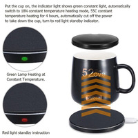 Chargement sans fil 15W 18W chargeur USB thermostatique à chauffage rapide pour café tasse à thé téléphone portable chargeurs de charge rapide adaptateurs