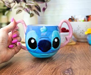 <span class=keywords><strong>Taza</strong></span> de Cerámica con Rostro de <span class=keywords><strong>Stitch</strong></span> de <span class=keywords><strong>Lilo</strong></span> & <span class=keywords><strong>Stitch</strong></span>, Esculpida en 3D, 16 Onzas - Product Image 1