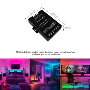 Dc5 24V vỏ sắt RGB <span class=keywords><strong>LED</strong></span> khuếch đại công suất cao 360 wát <span class=keywords><strong>LED</strong></span> <span class=keywords><strong>PWM</strong></span> điều khiển tín hiệu Repeater cho dải ánh sáng hiệu suất cao dimmers - Product Image 5
