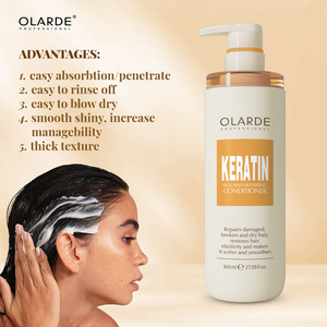 Tratamiento Capilar de Queratina Orgánica de Marca Privada, <span class=keywords><strong>Acondicionador</strong></span> Nutritivo Profundo Antiencrespamiento para Cabello Dañado, para Uso Diario - Product Image 2