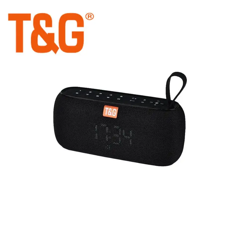 TG177 T&G Speaker Powered Time Alarm Clock Sound TWS Speakers with Digital Selection Support OEM