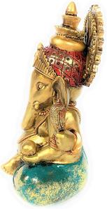 Polyresin/resina Ganesha Statua <span class=keywords><strong>di</strong></span> Elefante <span class=keywords><strong>Dio</strong></span> Indù <span class=keywords><strong>di</strong></span> Successo <span class=keywords><strong>di</strong></span> Grandi Dimensioni 9.5-inch-alto Resina Ganesh Idolo <span class=keywords><strong>Mano</strong></span>-Dipinto in Oro Indiano - Product Image 5