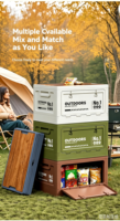 Boîte de rangement alimentaire pour le camping en plein air, en plastique, 40-50L, pliable, étanche, portable, multifonctionnelle, sac pour coffre de voiture