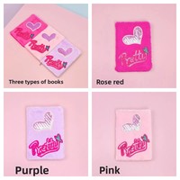 Carnet en Peluche Doux et Personnalisable en Gros pour Enfants, Motif Cœur Kawaii Mignon