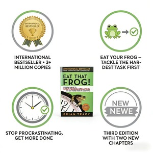 Eat That Frog de Brian Tracy, <span class=keywords><strong>libro</strong></span> sobre cómo combatir la procrastinación, aumentar la productividad, mejorar la eficiencia diaria y el autoaprendizaje - Product Image 2