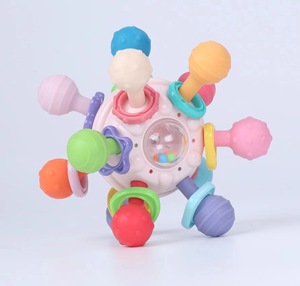 Jouets sensoriels pour bébés très demandés, balle à mâcher en silicone, hochet sensoriel pour nourrissons de 6 à 12 mois, cadeau - Product Image 6