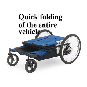 Poussette pliable pour animaux de compagnie CHENYUE, chariot de camping respirant en maille, pliable, avec roues rotatives - Product Image 6