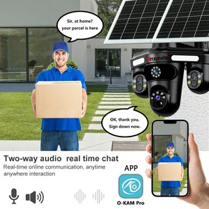 Không dây năng lượng mặt trời an ninh máy ảnh ngoài trời IP66 màu sắc không thấm nước tầm nhìn ban đêm năng lượng mặt trời điện máy ảnh hai cách âm thanh 10x Zoom ứng dụng miễn phí - Product Image 5