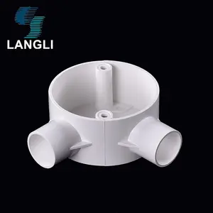 Accessories Electrical Pvc Fittings Wall Mounting Pvc Cable Conduit Pipe 2 Way Box Junction Box