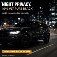 Película de Privacidad para Ventanas con Bloqueo de Luz, 19% VLT, Tinte Negro Puro, 98% IR, 99% UV, 2mil, Nano Cerámica, para Autos, Venta al Por Mayor de Fábrica OEM