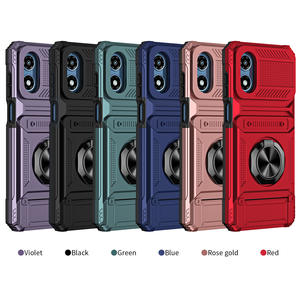 Pour T-Mobile REVVL 7 Pro <span class=keywords><strong>TCL</strong></span> 50XL 50SE Celero 24 Fente Pour <span class=keywords><strong>Carte</strong></span> Cas avec Anneau Magnétique Béquille De Protection Téléphone Cas Armure Couverture - Product Image 2