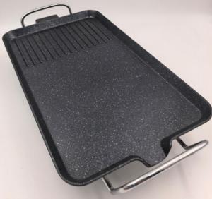 Grill électrique en aluminium moulé de 1800 W avec revêtement antiadhésif PTFE, poignées en acier inoxydable et couvercle en verre pour une utilisation à domicile et en camping-car - Product Image 5