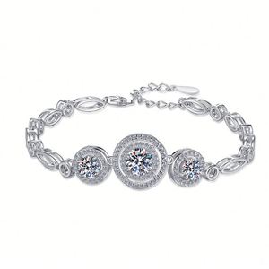 Ensemble de bijoux en argent 925, collier, boucles d'oreilles et bague en zircon rond, pour femme, mariage, fiançailles, fête, classique, plaqué rhodium, fleur - Product Image 6
