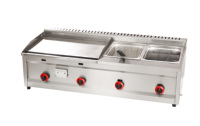 Gewerbliche Gastronomieausstattung ZhengGong Edelstahl Elektrische Grillplatte Tischplatte Flachplatte Silber 2,7 Qt