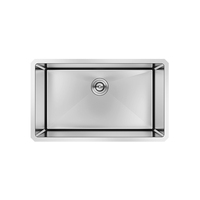 Évier de cuisine encastré simple en acier inoxydable SUS304 moderne fait main, emballage OEM & ODM Ista
