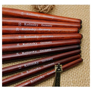 Ensemble de 9 pinceaux à ongles en poils de zibeline, manche en bois rouge, pour peinture, dessin, gel, extension, outils de manucure professionnels - Product Image 3
