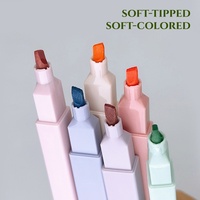 6 stylos surligneurs de couleur pastel pour l'école et le bureau, surligneurs abordables, stylo marqueur rectangulaire, vente en gros